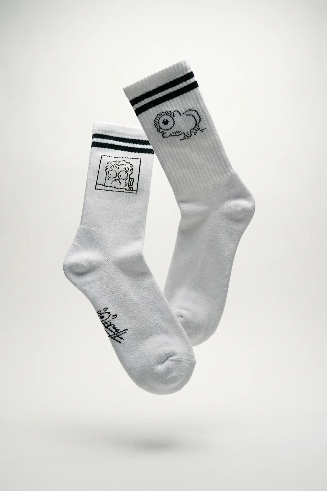 Plankton - Socken Weiß/Schwarz