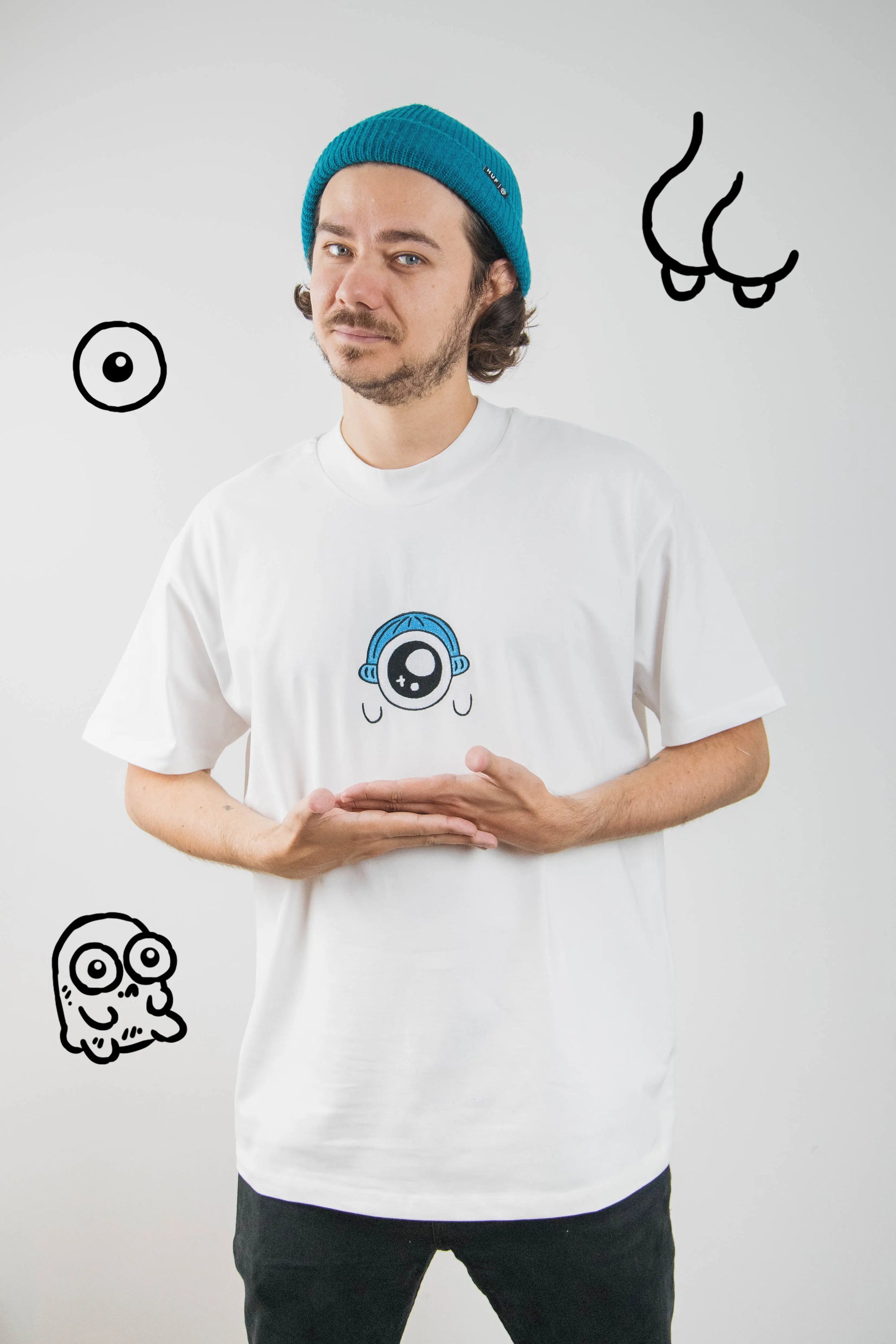 Plankton - T-Shirt Auge (weiß)