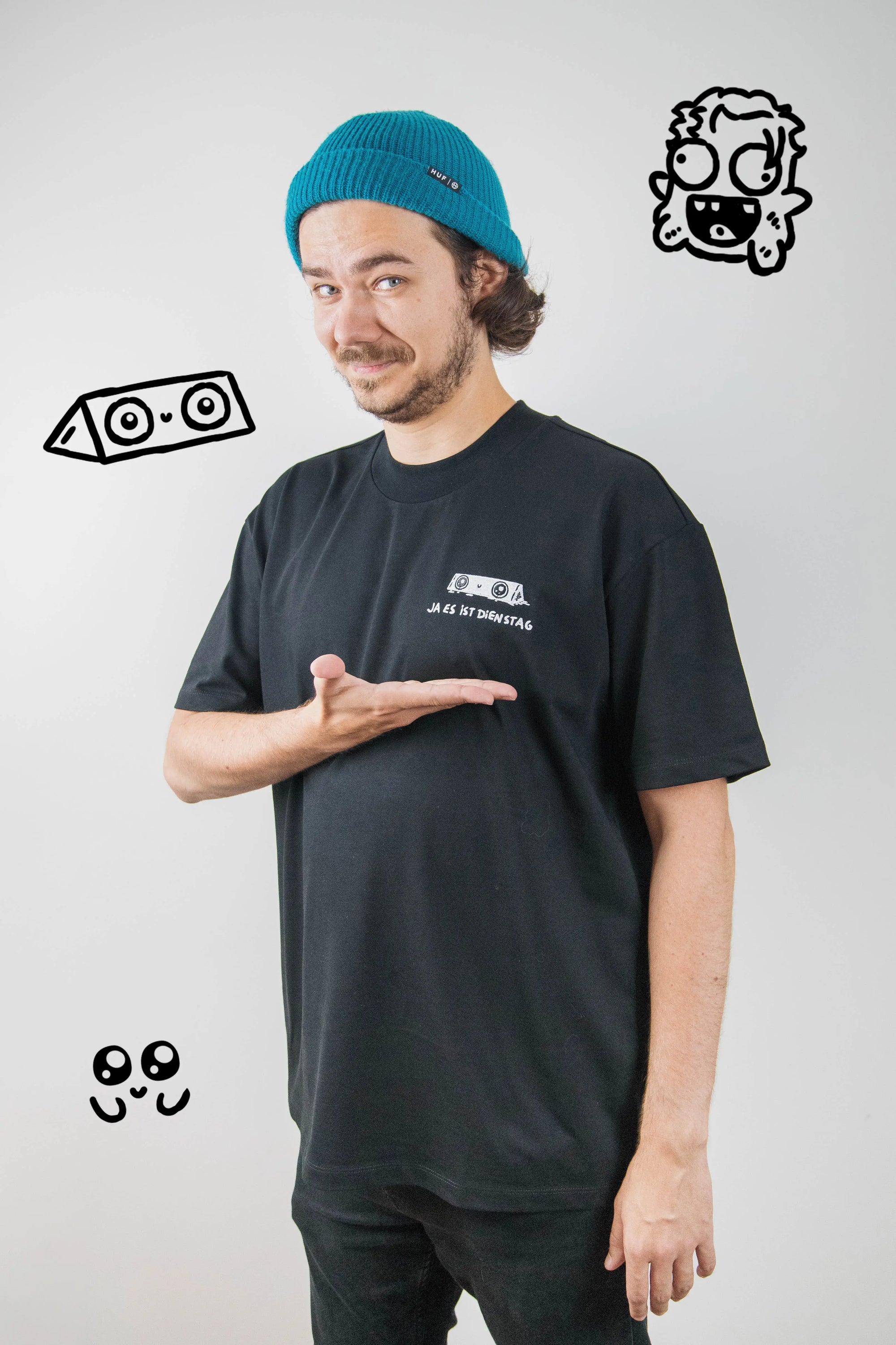 Plankton - T-Shirt Dienstag (schwarz)