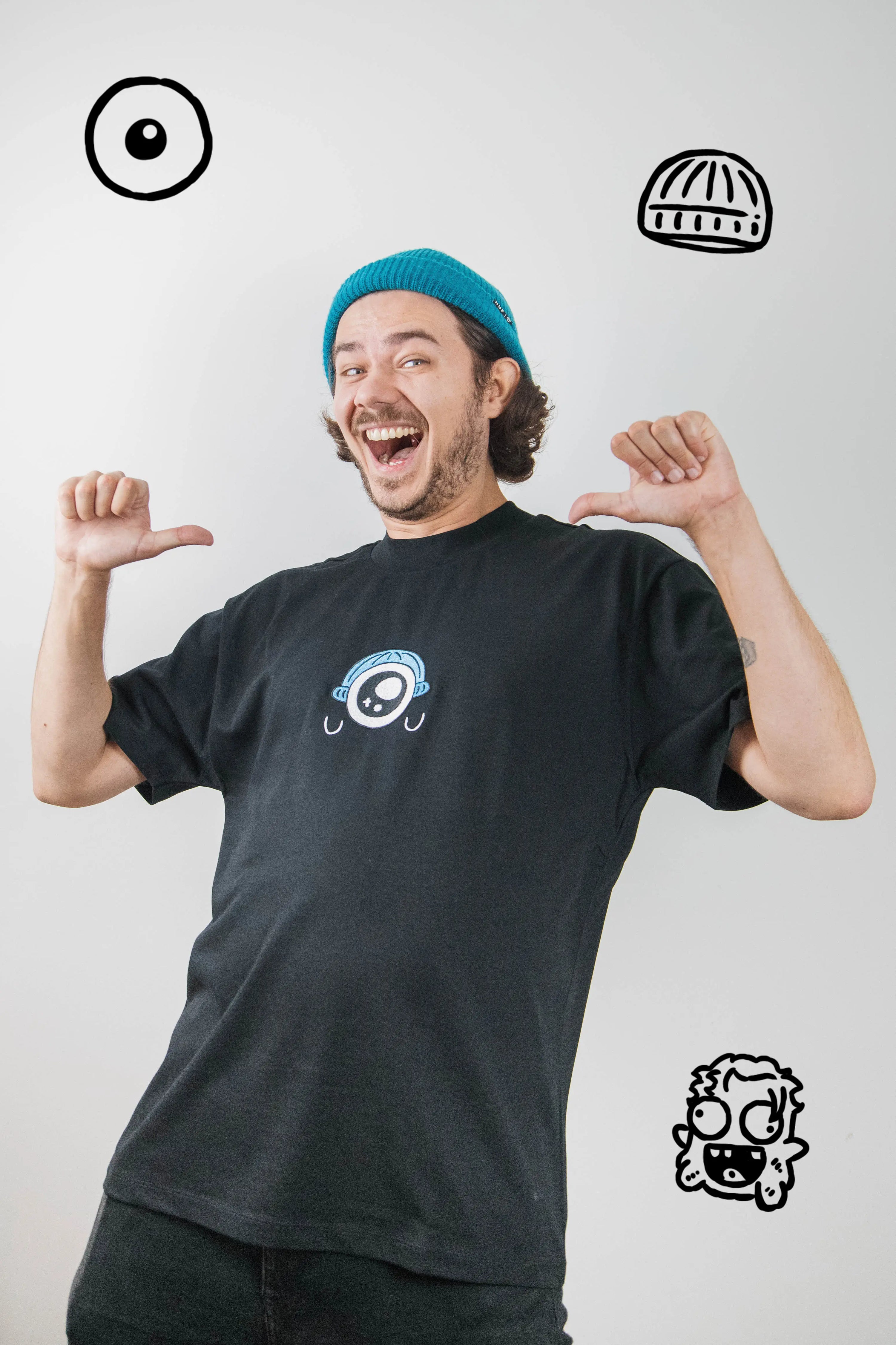 Plankton - T-Shirt Auge (schwarz)
